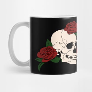 Traditional Skull & Roses Mug